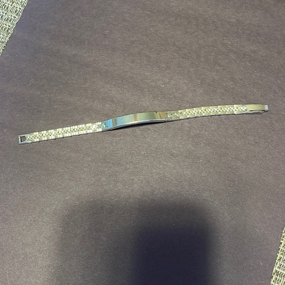 Silver plated ID bracelet